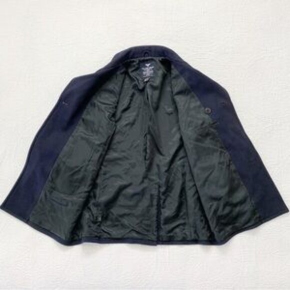 RARE🔥 Ralph Lauren Polo Jeans Co Men's Double Breasted Military Style Pea Coat - Picture 3 of 10